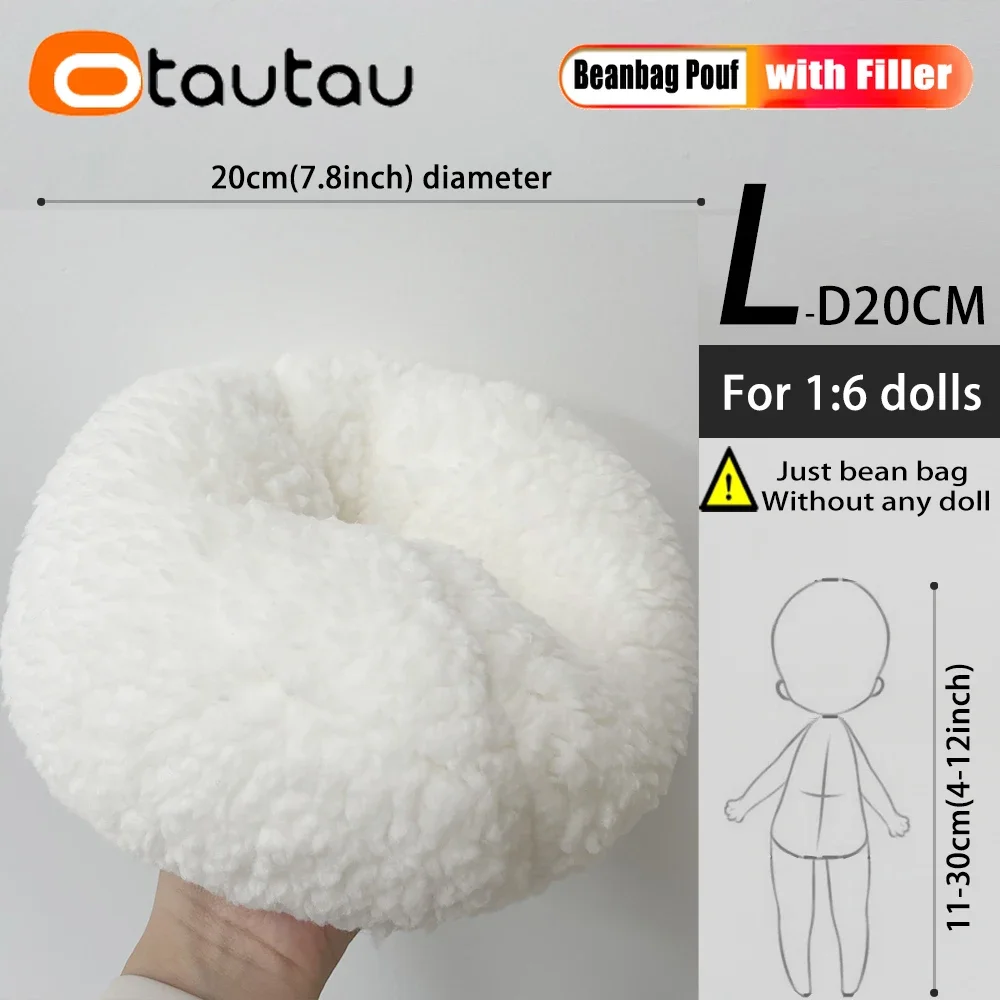 OTAUTAU 20cm 7.8 cala Średnica Mini worek fasoli Prezent dla 1/6 1/12 11-30cm Wysokość BJD Domek dla lalek Meble Kanapa Sofa Łóżko Krzesło SF289