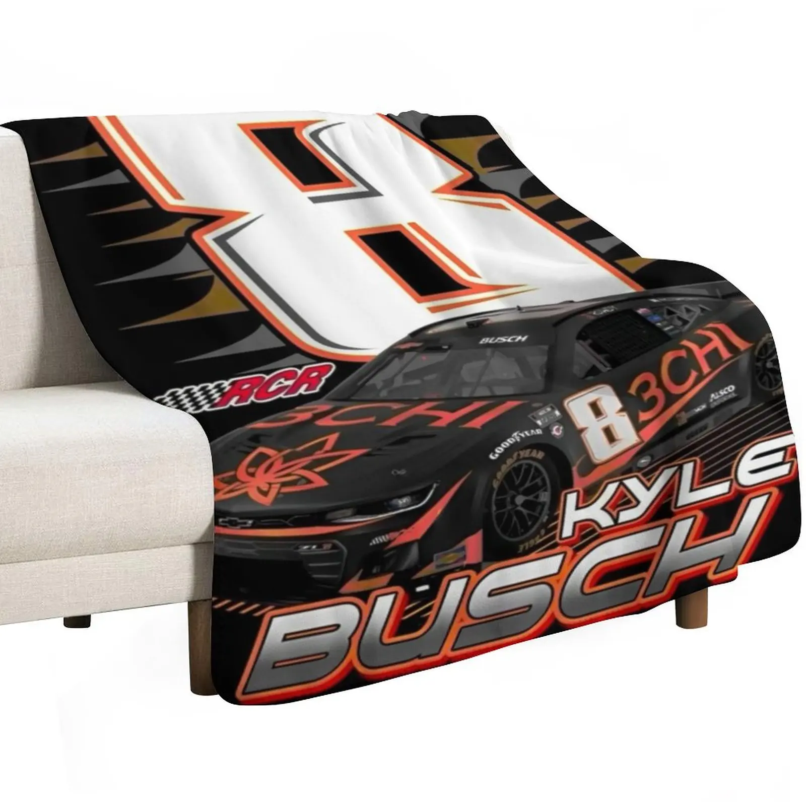 Kyle busch Throw Blanket Luxury Designer Flannel Fabric Thermal Bed Fashionable Blankets