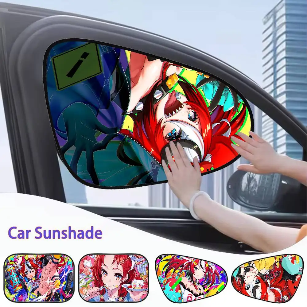 

Game H-HololiveS H-Hakos Baelz Anime Car Electrostatic Film Side Window Sunshades Windshield Auto Window Cover Children Baby