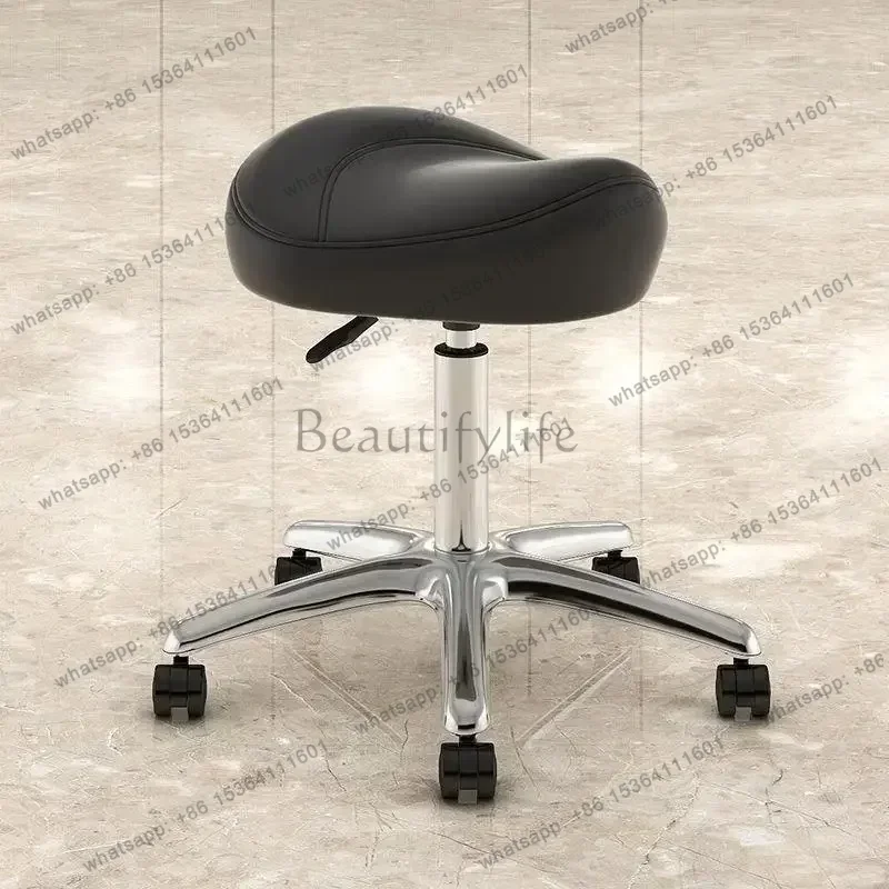 Factory Direct Sales Beauty Stool Saddle Chair Rotary Lift Chair Tattoo Artist Chair Barbershop Hairdresser Pulley Stool Salon F