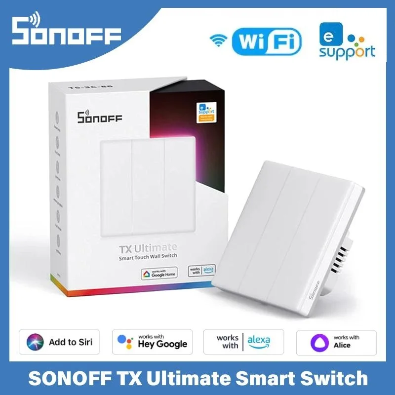 SONOFF T5 TX Ultimate Wifi Switch Smart LED Light Multi-sensory Touch sensor 86mm Work With eWeLink Alexa Google Siri Alice