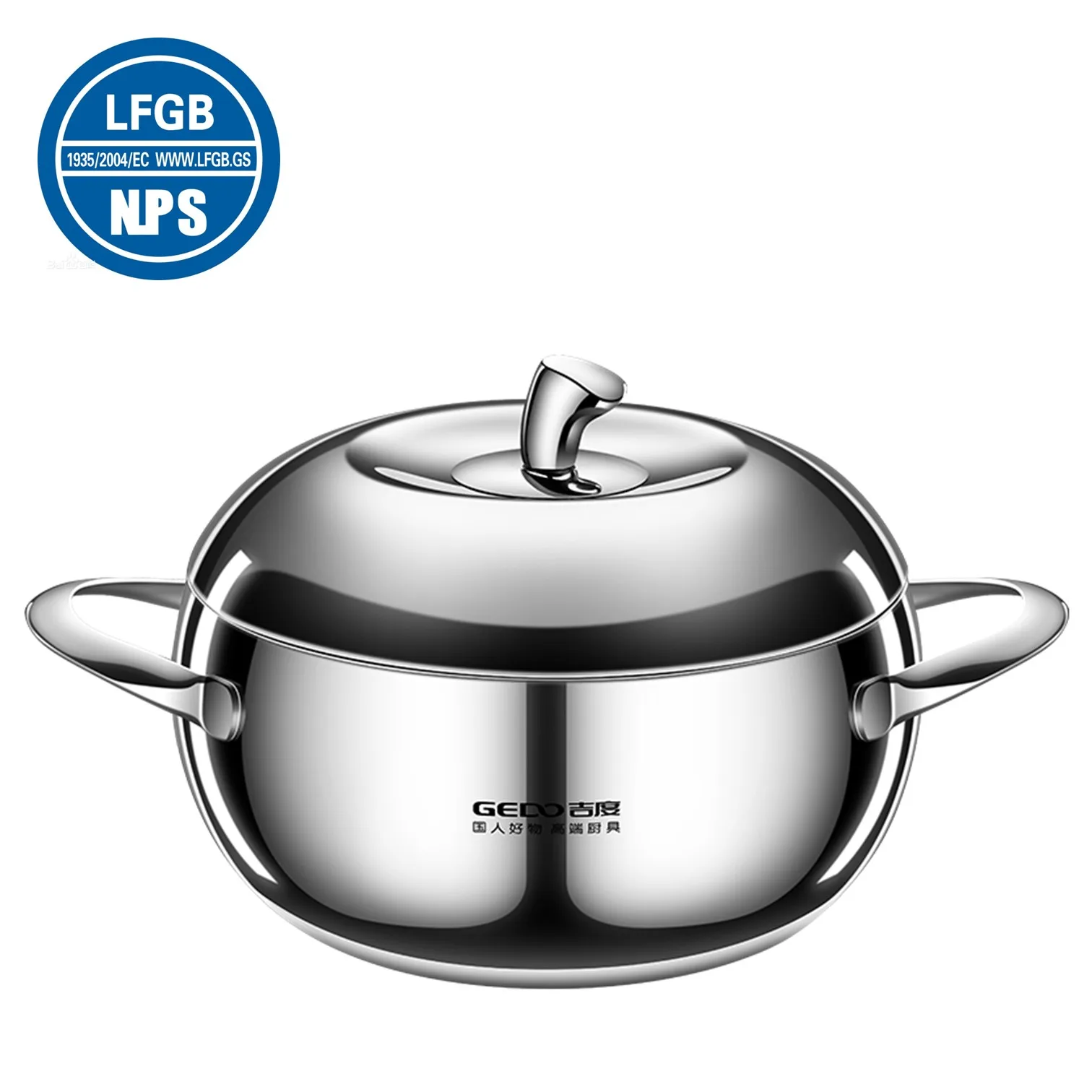 LFGB Certification 304 Stainless Steel 3.2L 3.8L Apple Shape Stewing Pot Ultra Thick Kitchen Saucepot Internal Circulation Pot