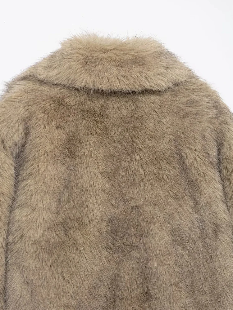 Femmes nouveau Chic rue filles dégradé fausse fourrure veste femmes mode moelleux fourrure de renard manteau vêtements de dessus pour femmes