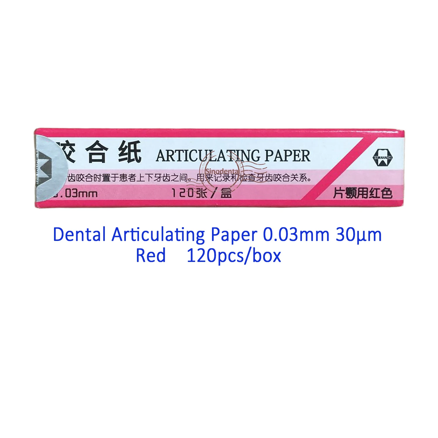 120Pcs/Box Dental Articulating Paper 0.03mm 30μm with Red/Blue Color Tukuyama Dental Bite Paper Materials for Dental Treatment