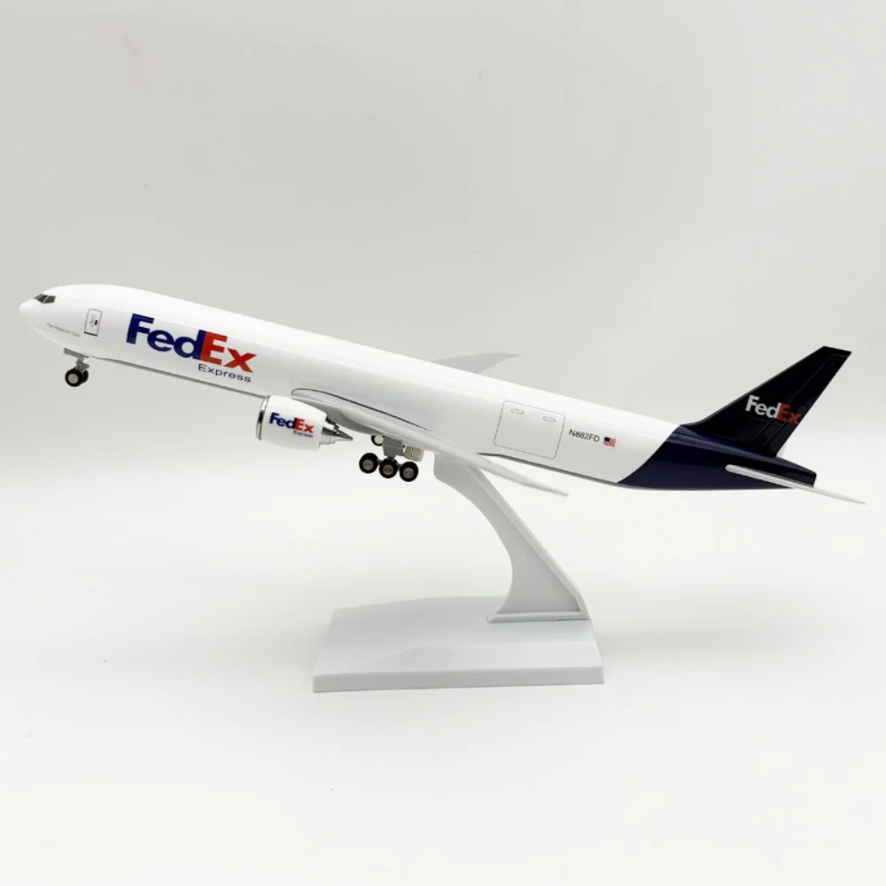 30cm Model Plane B777 FedEx Airways Resin 1/250 Scale Aircraft Diecast Airplanes With Landing Gear For Adults Static Collection