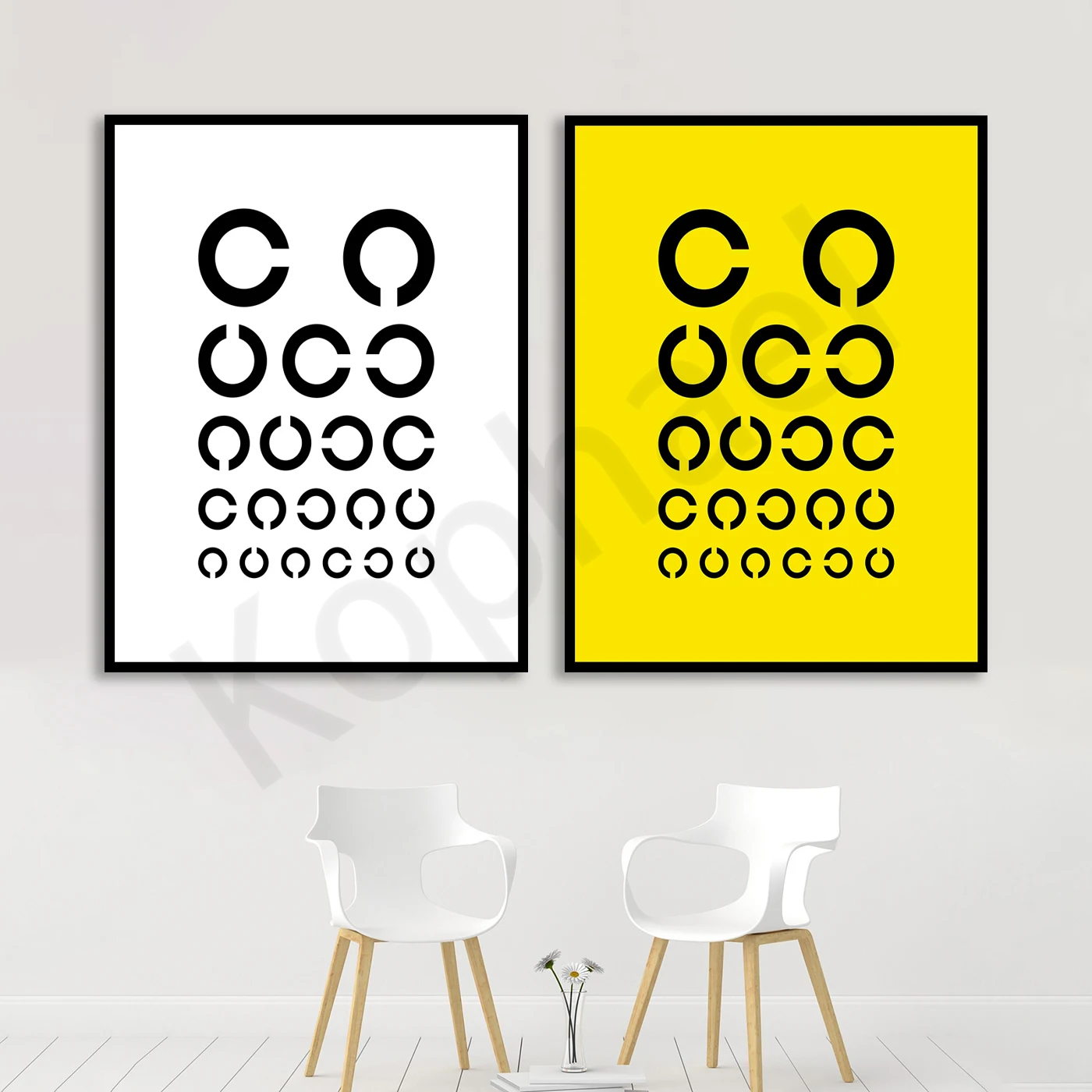 Japanese Eye Chart Printing. Nursery School Children Education Wall Decor Art Poster