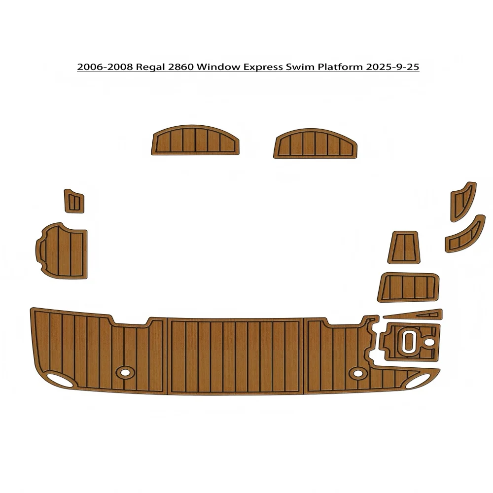 

2006-2008 Re-gal 2860 Window Express Swim Platform Pad Boat EVA Teak Deck Floor Mat SeaDek MarineMat Style Self Adhesive