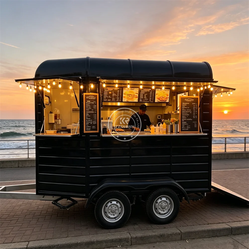 

Stainless Steel Mobile Food Truck Trailer Fully Equipped Street Catering Trailer Food Truck With Full Kitchen