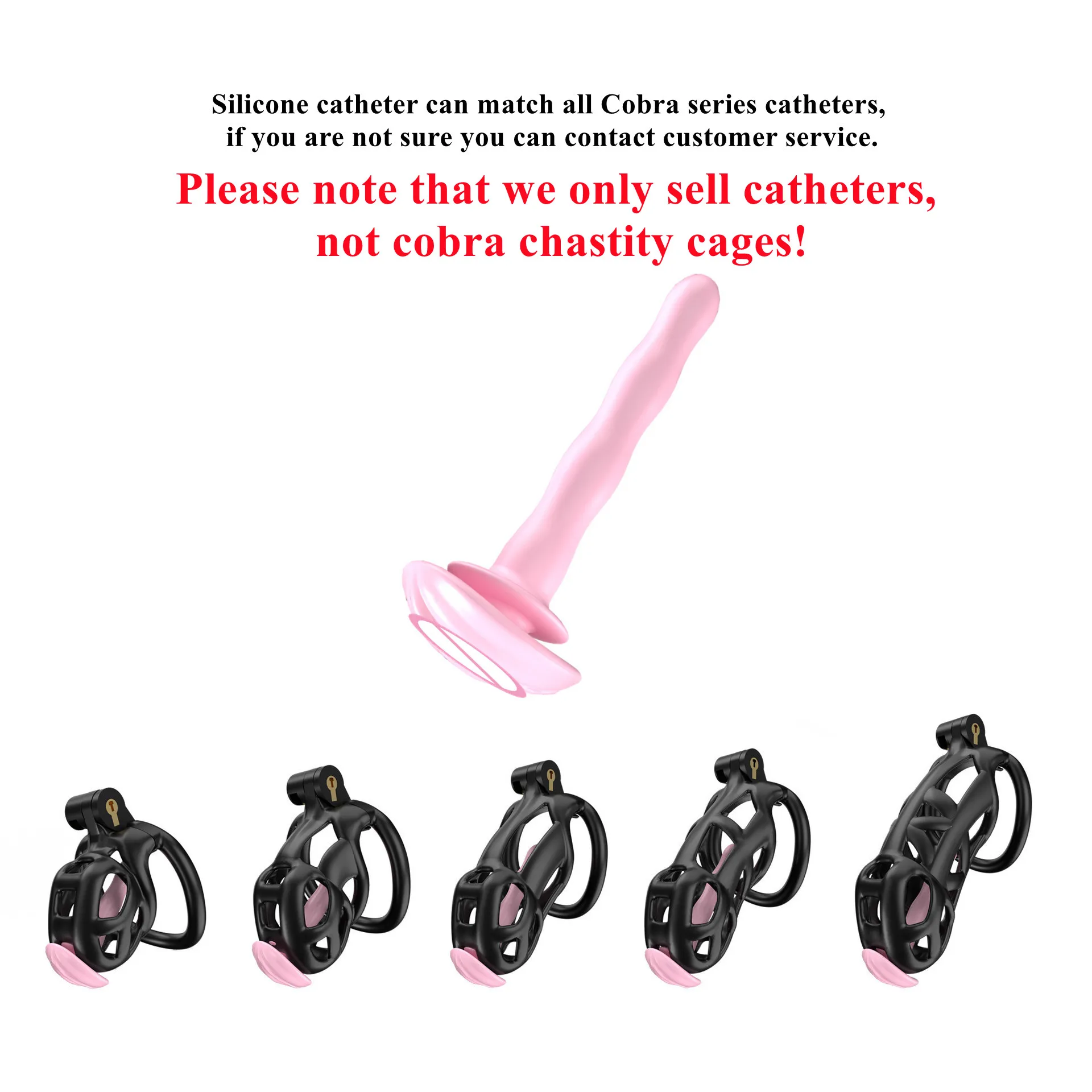 Cobra Chastity Cage Device Tube Accessories Cock Cage Penis Lock Silicone Catheter Horse Eye Rod Urethral Plug Sex Toys for Man