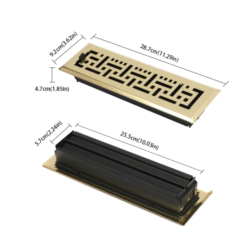 Adjustable Airflow Floor Vent Grille Cover for Bedrooms Living Rooms Offices - Home Environment Compatible Floor Vent - view 3