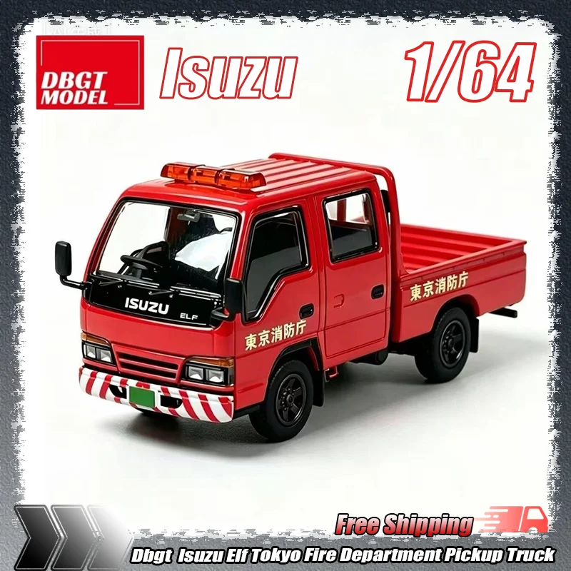 

New Dbgt 1:64 Isuzu Elf Tokyo Fire Department Roadblock Truck Alloy Plastic Diecasting Model Custom Children'S Toy Gift Ornament