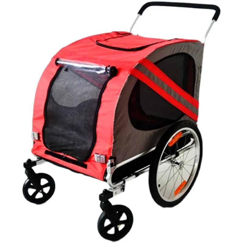 80Kg Big Dog 3 in 1 Large Pet Dog Bike Trailer with a 12 