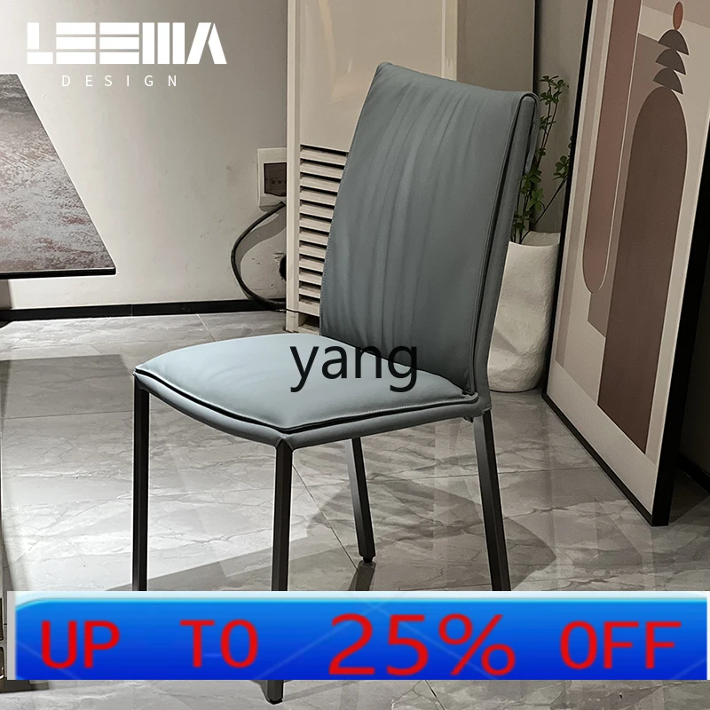 

Итальянский минималистичный кожаный стул LTT, современный минималистичный домашний табурет со спинкой