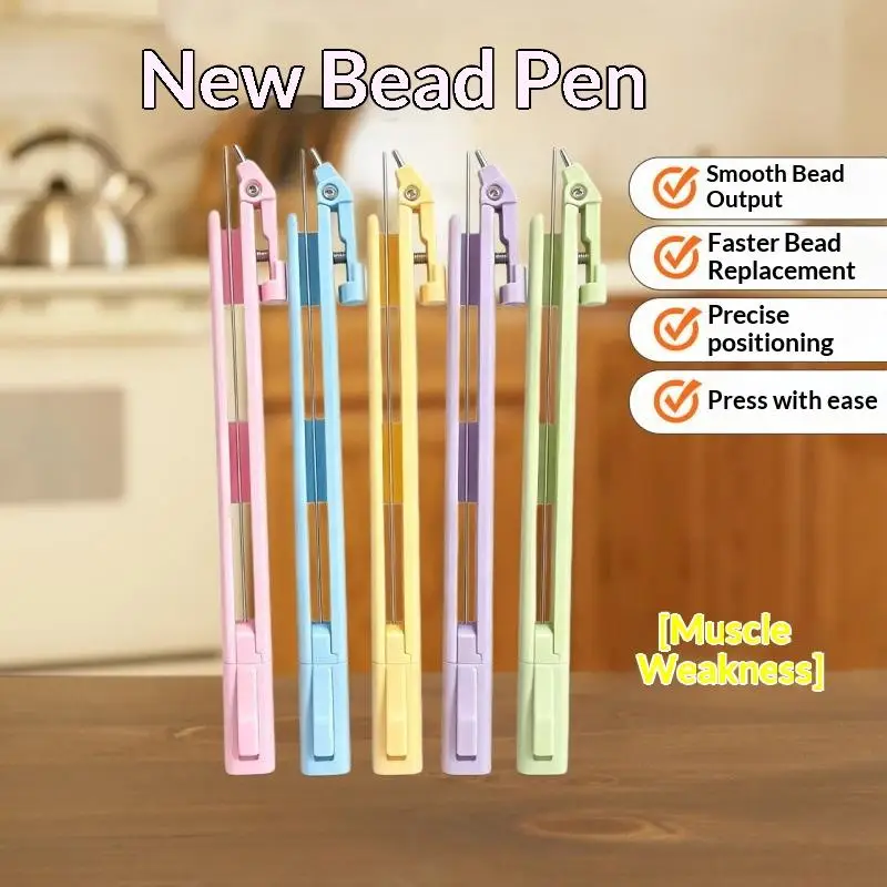 Handheld Bead Pen Efficient 2.6mm Automatic Bead Tool Handmade DIY Jewelry Ergonomic Bead Placement Device Pixel Puzzle