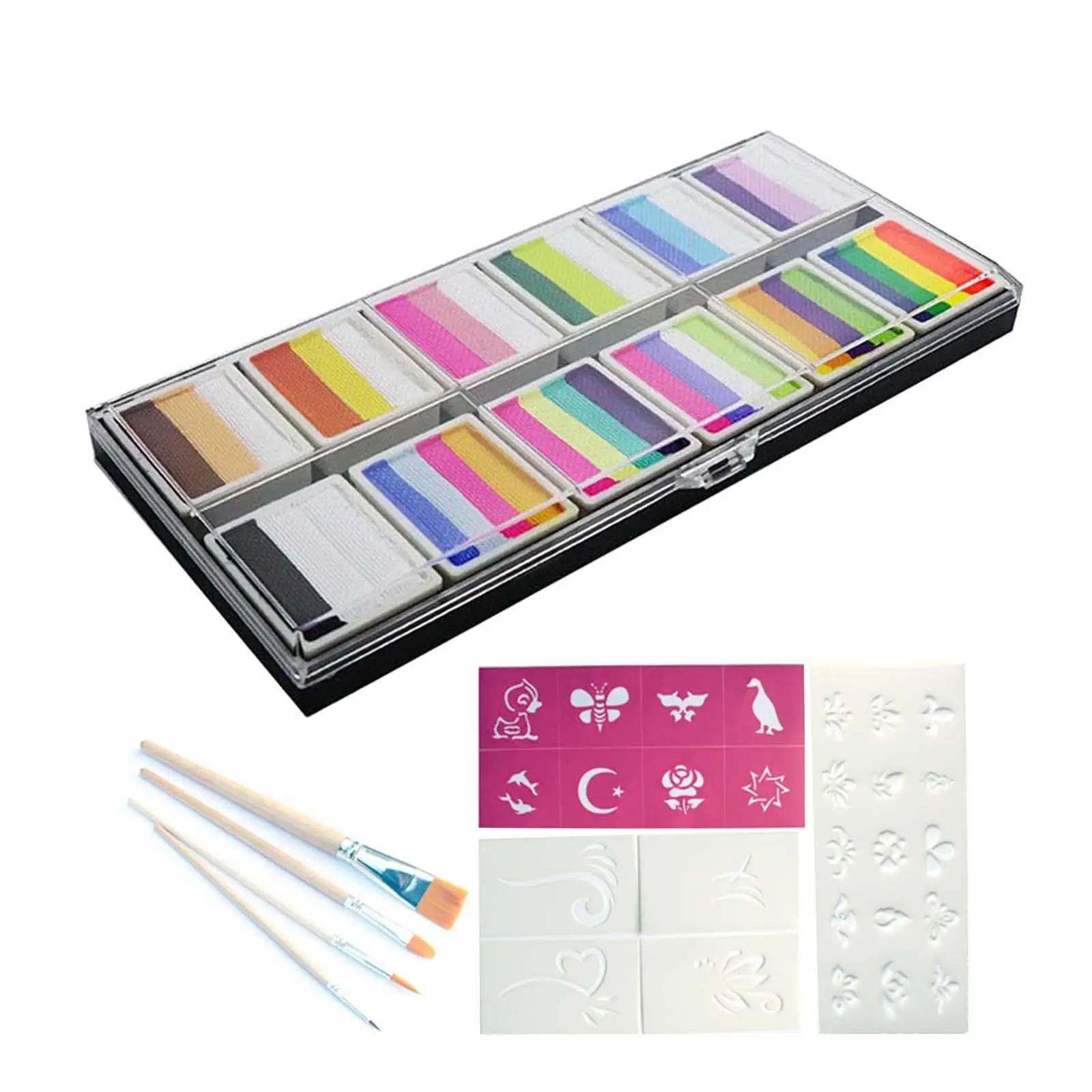 Face Painting Kit for Kid Painting Palette with Brushes Professional Makeup Kit