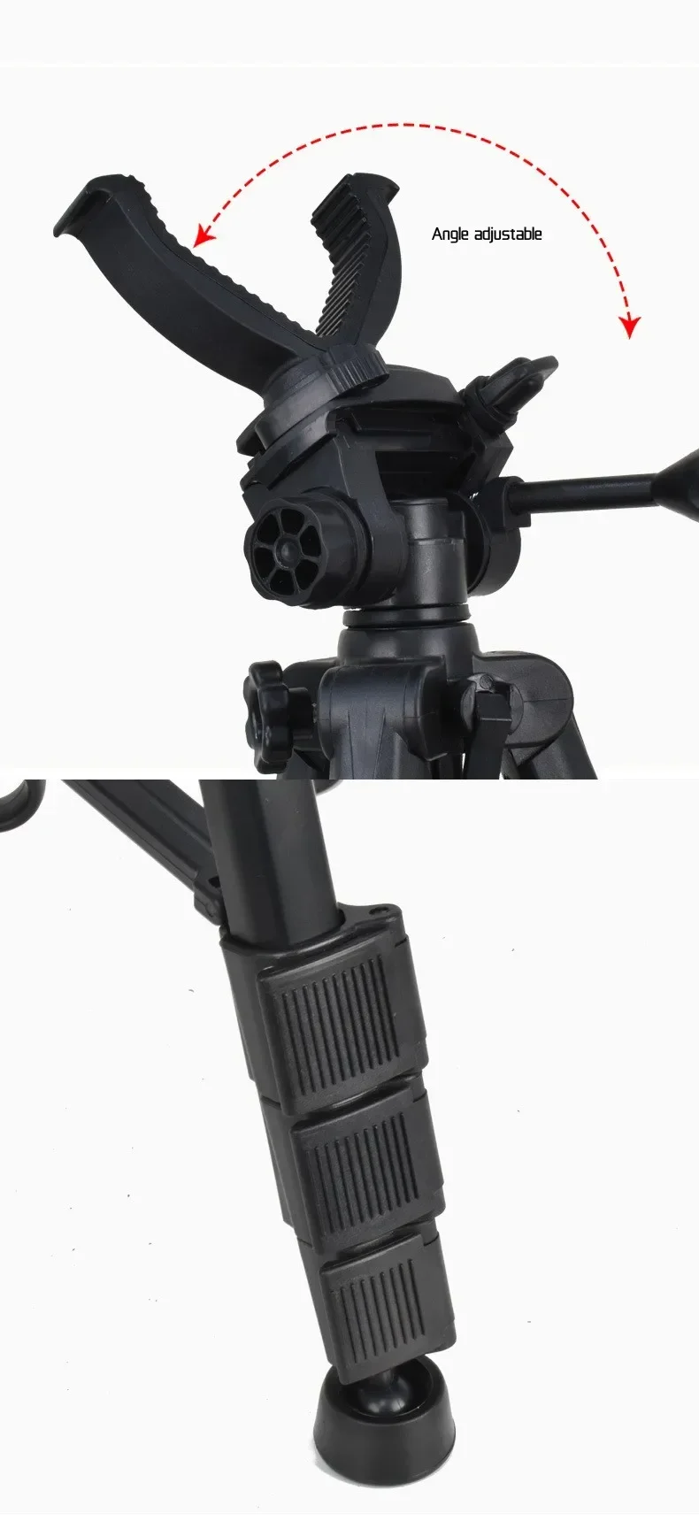 Outdoor Telescopic Tripod Hunting Accessories For Hunting Shooting Stick Rack Aluminum V-Yoke Shooting Rack Universal Camera