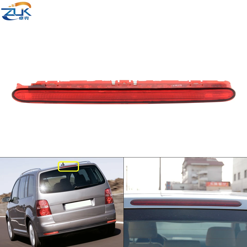 ZUK For VW Touran 2005-2015 LED High Mount Stop Light Additional Brake Lamp High Position Third Brake Lamp 1T0945097A