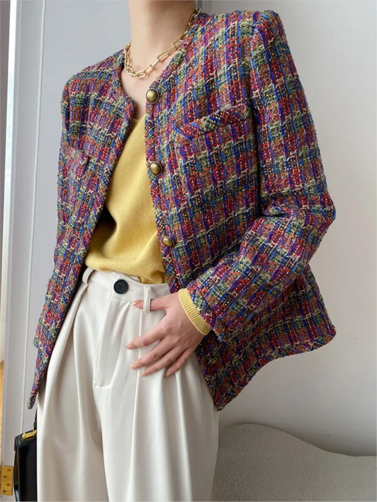 

Red braided tweed jacket prefall classic one-piece little fragrance jacket