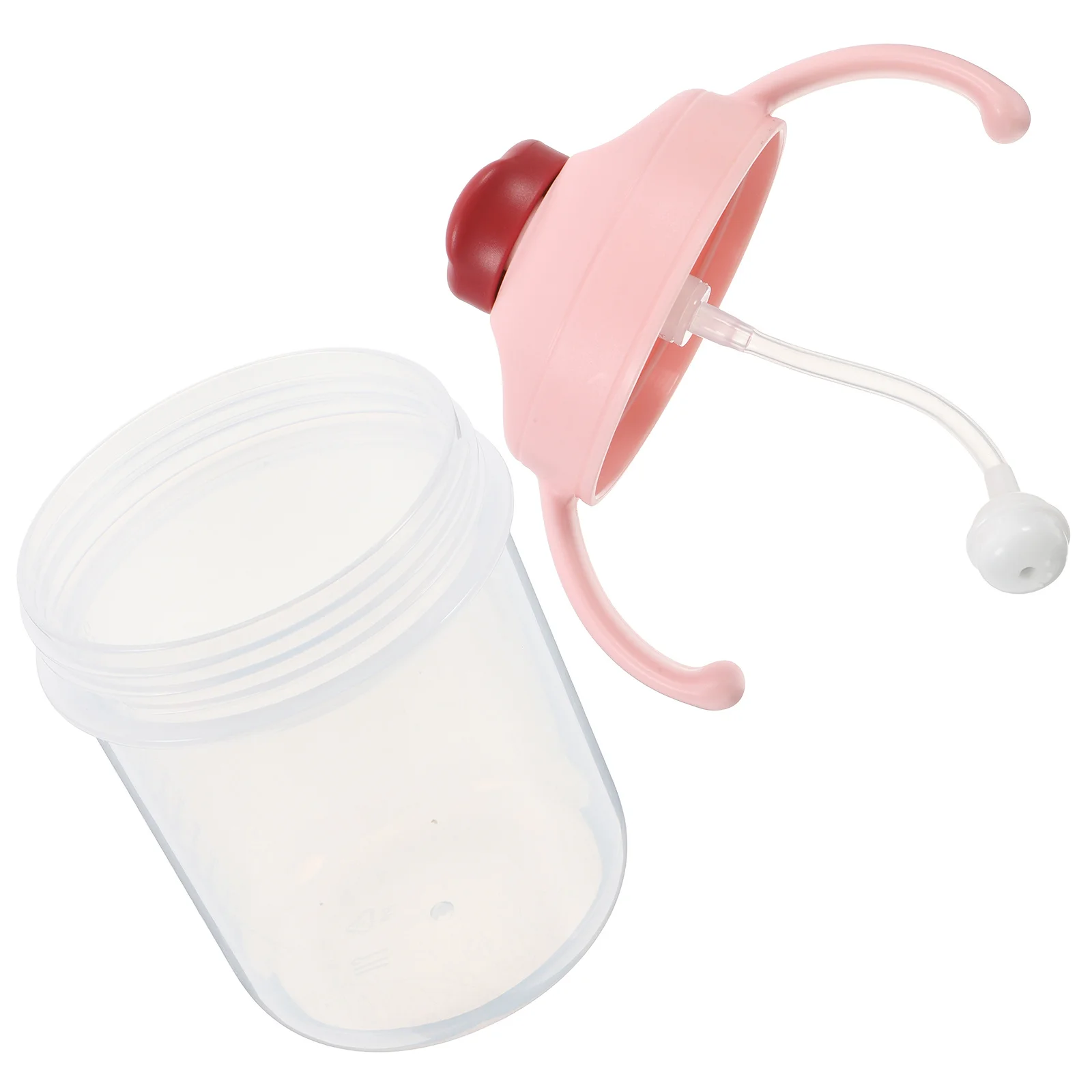 

300Ml Dysphagia Drinking Cup with Regulating Measurement Markings Weighted Straw for Safe Independent Hydration in Bedridden