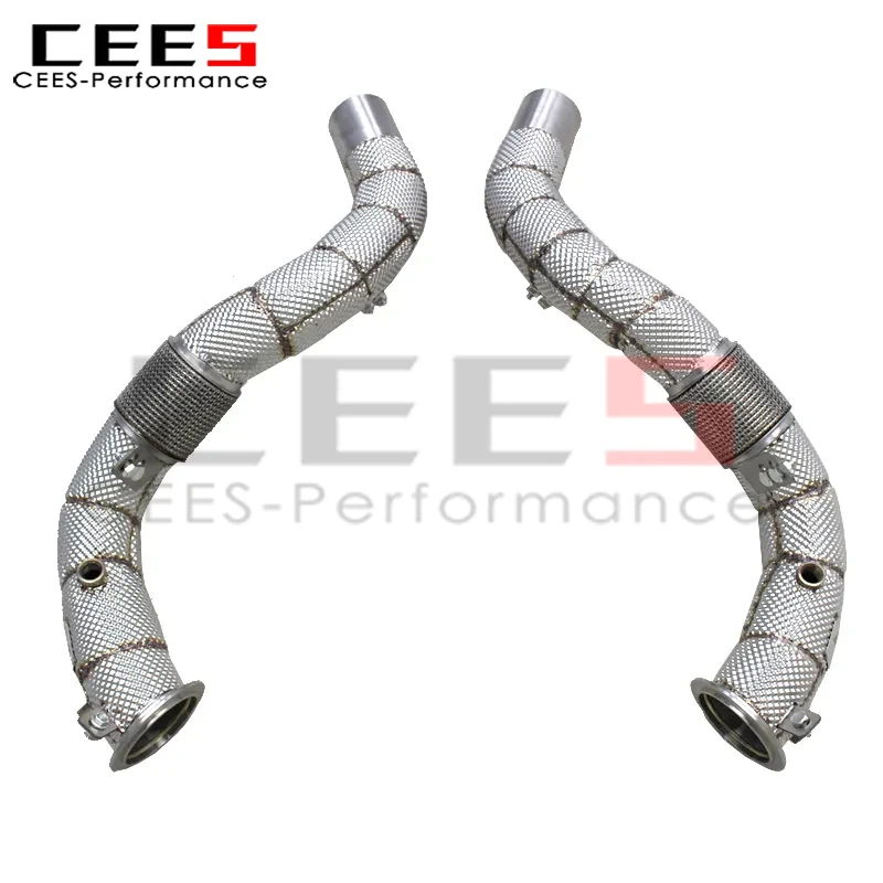 CEES Downpipe Pipes for BMW M550/M550i G30/N63 4.4TT 2017-2022 Racing Stainless Steel Exhaust Free Flow Pipe