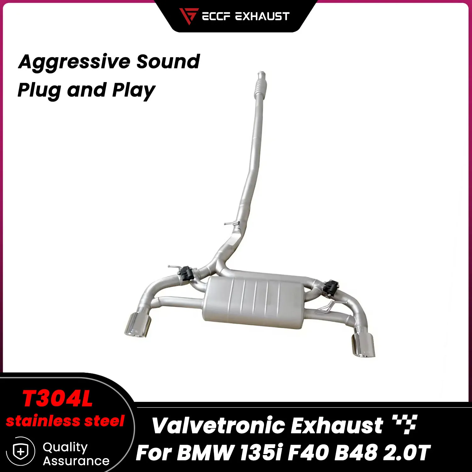

Aggressive Sound Valvetronic Exhaust Catback Exhaust for BMW 135i F40 B48 2.0T Unleash Maximum Performance