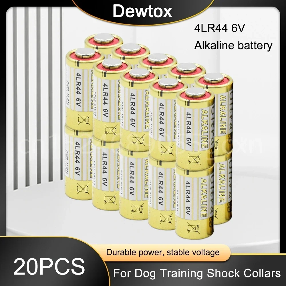 20PCS 6V 4LR44 A544V 4034PX PX28A L1325 4AG13 544 4A76 Alkaline Dry Battery for Dog Training Shock Collars Beauty Pen