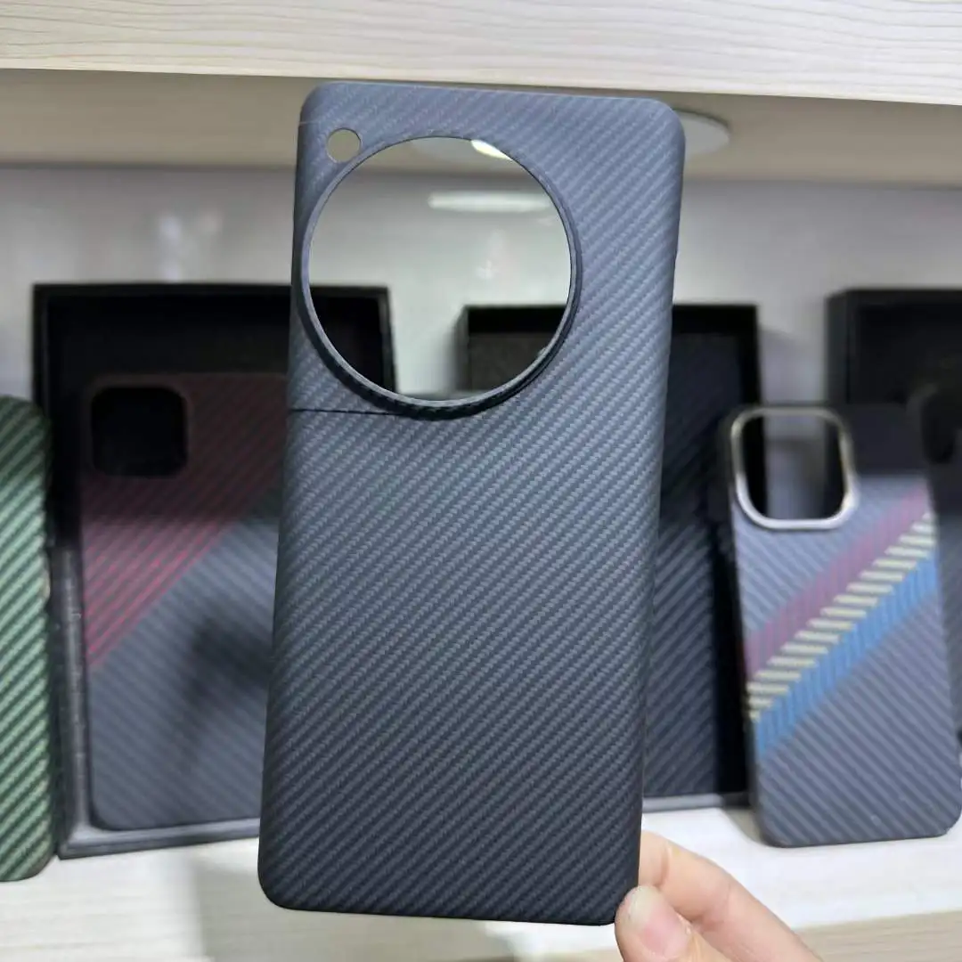 Real Carbon Fiber Case For Oneplus 12 Case Ultra-thin Aramid Fiber Shockproof Back Cover for Oneplus 12 Case Business