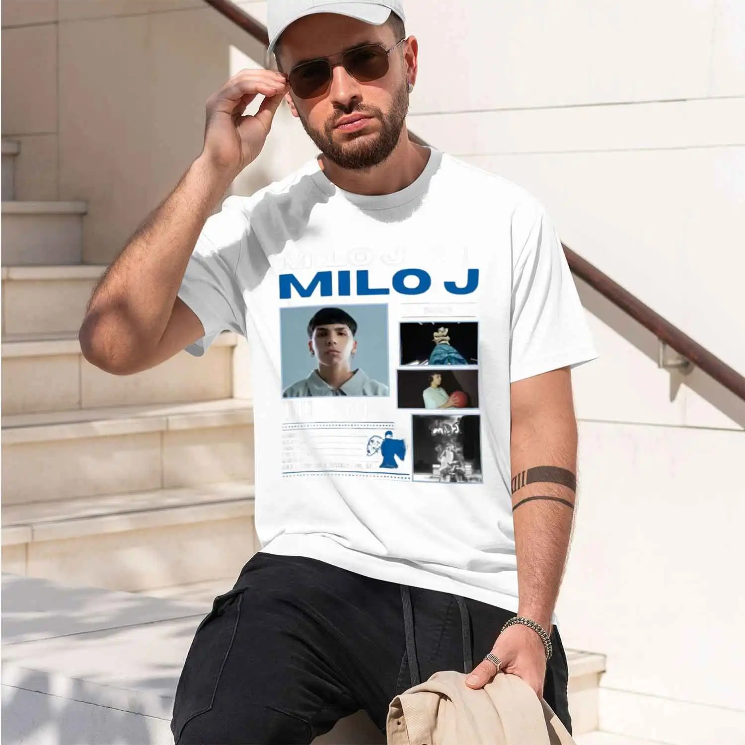 2026 New Model Rapper Milo J Tour Merch T Shirt Men's Clothing Women's Hip Hop Fashion T Shirt Summer High Quty Cotton New T-shi