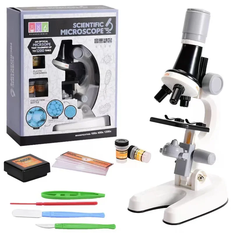 Children's Microscope Student Science Laboratory Equipment Biological Specimen Science Toy Set Educational Toys