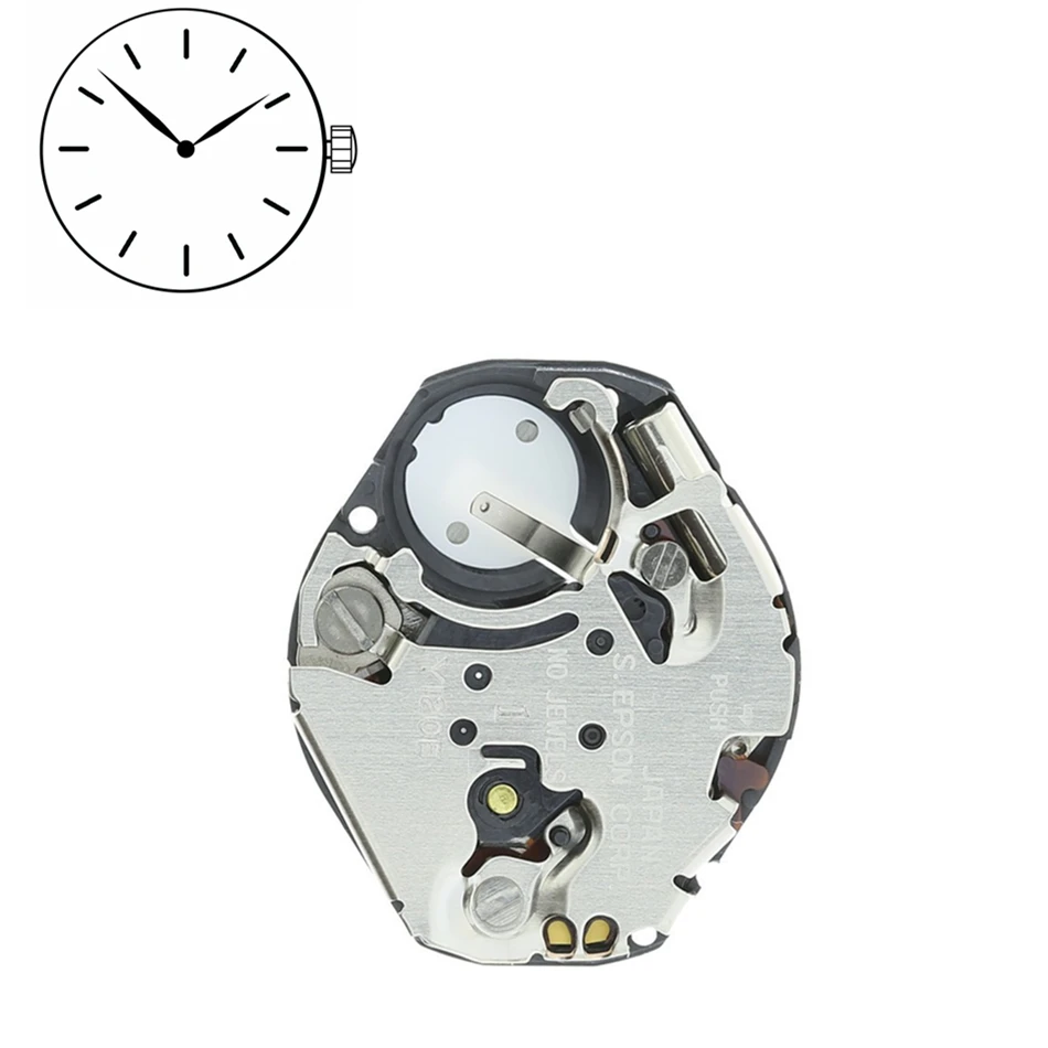6 3/4 X 8 Ligne For Epson Y120E Y120 Quartz Watch Movement 15.30 X 17.80mm 2 Hands 2.99mm Thin for Watch Repair Replacement