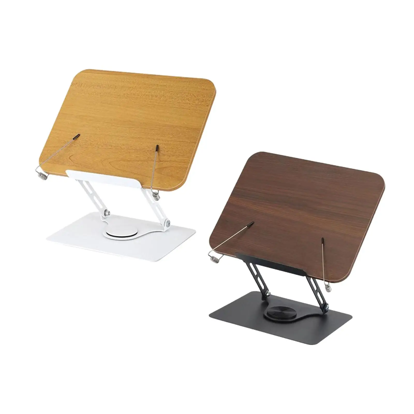 Supporto da lettura con clip per pagine Supporto per riposo per ricette Supporto per libri pieghevole Supporto per laptop in legno per uso domestico