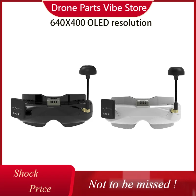 

DPSKYZONE SKY02O OLED 5.8GHz 2S-6S FPV Goggle with Patch and Omni Antenna Built-in Headtracker DVR 640*400 for FPV Racing Drones
