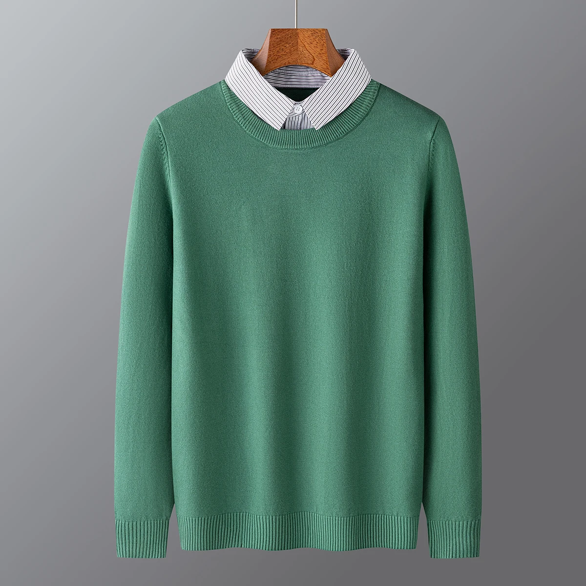 

Sweater Men Autumn Casual Pullovers Men High-End Fake Two-Piece Knitted Sweater Brand Clothing Male Slim Fit Sweaters Pull Homme