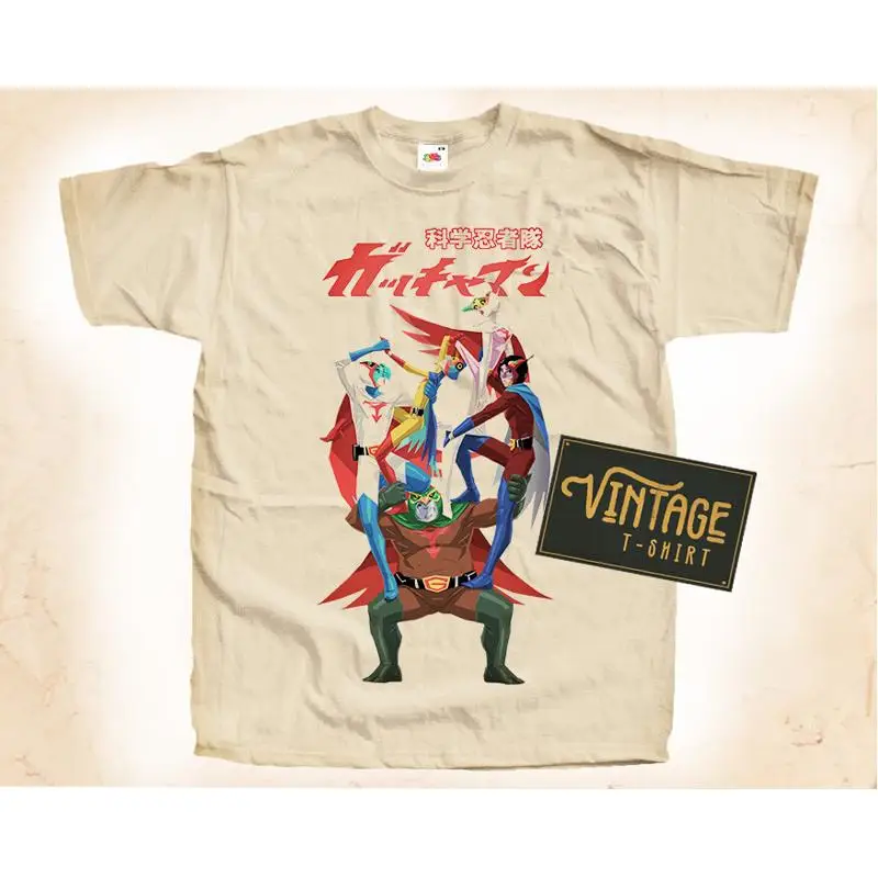 Science Ninja Team Gatchaman Vintage T Shirt for Men Woman Unisex NATURAL S-5XL
