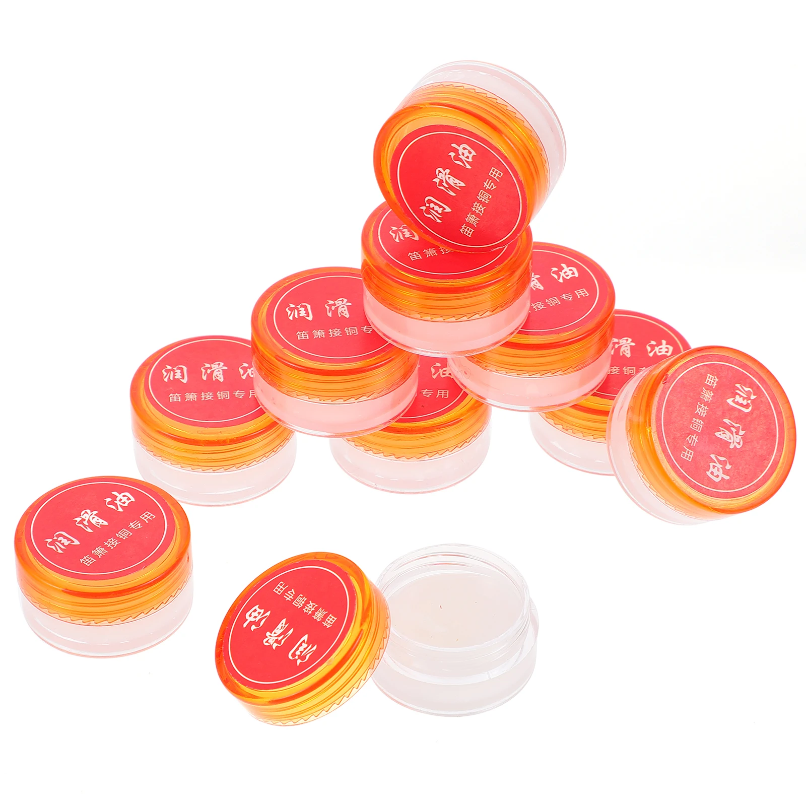 

10 Pcs Music Wind Instrument Lubricating Oil Instruments Cork Grease for Clarinet Plastic Flute Paste Lubricant