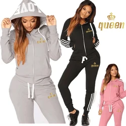 Sweat à capuche et pantalon de survêtement pour femmes, survêtements à capuche, combinaisons de sport de jogging, uniformes de baseball, survêtements, été, 2 pièces