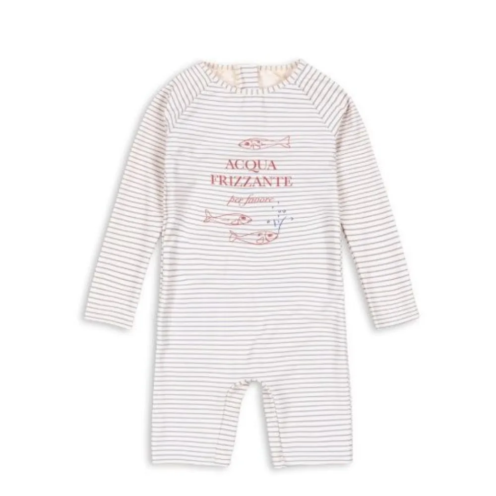 

2026 KS Baby Girls Football Printed Swimsuit Sets Summer Holiday Swimwear Kids Striped Cute One-piece Swimming Suits Bikini Sets