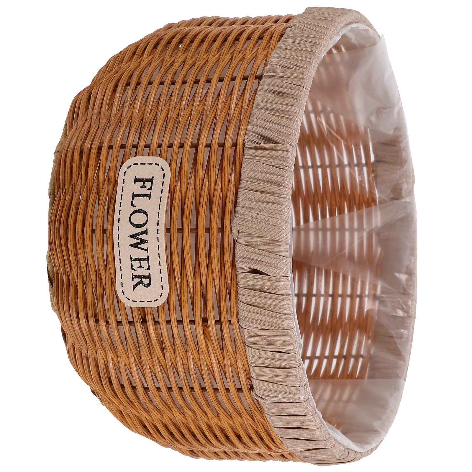 

1pc Large Colored Woven Rattan Planter Basket For Indoor Plants Multifunctional Flower Pot Home Garden Decor Storage