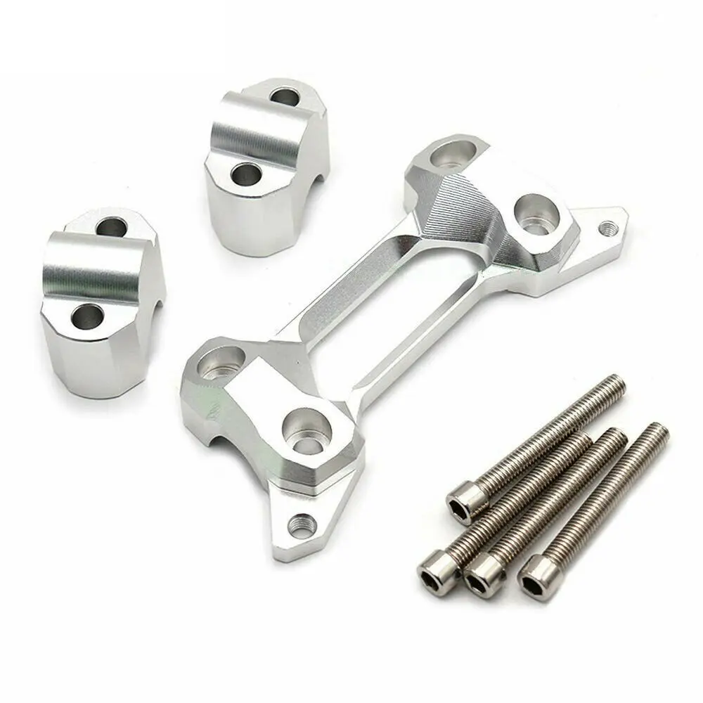 For Kawasaki Versys650 KLE650 2015-2021 Motorcycle Handlebars Risers Handle Heightening Kit Clamp Adapter Silver