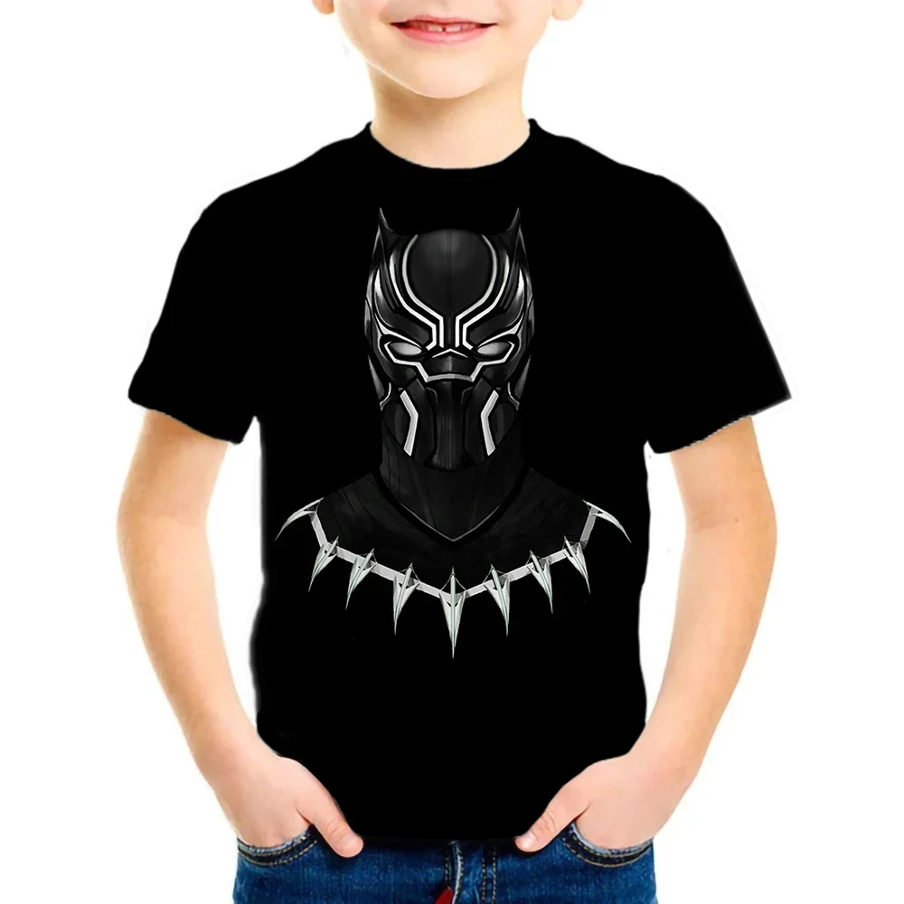 Kids Beyblade Young Black Panther Tshirts MARVEL 3D Print T Shirt Girls Boys Clothes Summer Cool T-shirt Short Sleeve Clothing