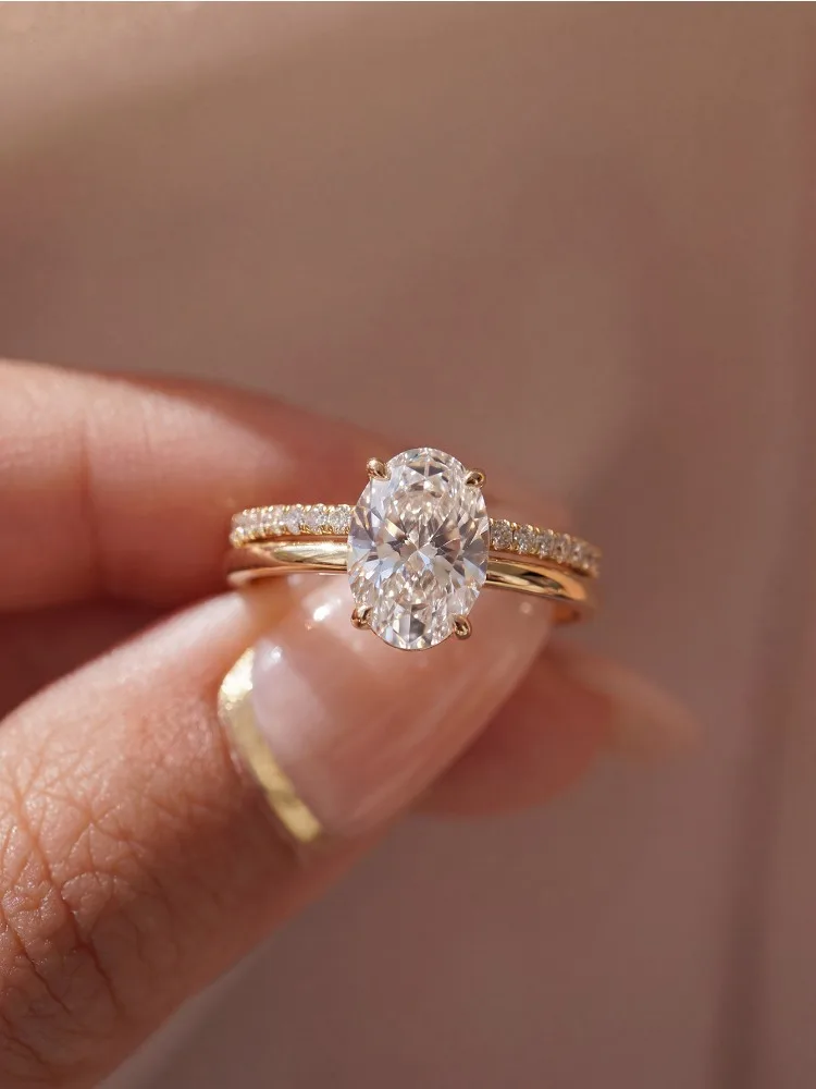 925 Sterling Silber Luxus 7*10mm Eiförmiger Stapelbarer Zirkon-Ring für Damen, Verlobung, Hochzeit, Hochwertiger Edel-Schmuck – Detail 3