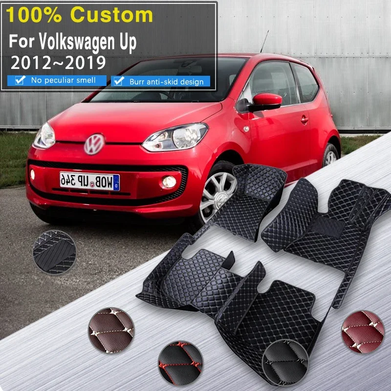 

Полный автомобильный коврик для VW Volkswagen Up 2012 ~ 2019 водонепроницаемый Tapete Automotivo Para Carro автомобильные коврики Accessoire Voiture Car Ac