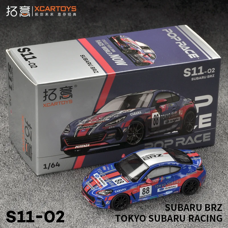 XCARTOYS-BRZ-TOKYO Alloy Car Model, Subaru BRZ-TOKYO Collection, Brinquedos decorativos infantis, presentes de férias, 1:64