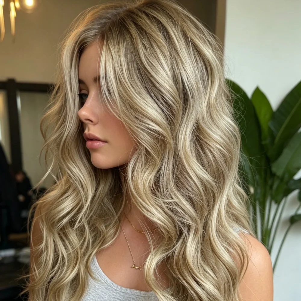 24 Inch Soft Natural Wave Blonde Highlight HD Lace Front Wig for Women Glueless Pre Plucked Transparent Lace Heat Resistant Dail