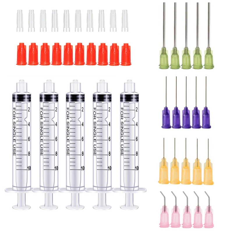 5 Stück/Set Dosierspritze mit stumpfen Nadeln, 5 ml Spritzen, Nadeln 14G 15G 18G 20G 21G – Detail 4