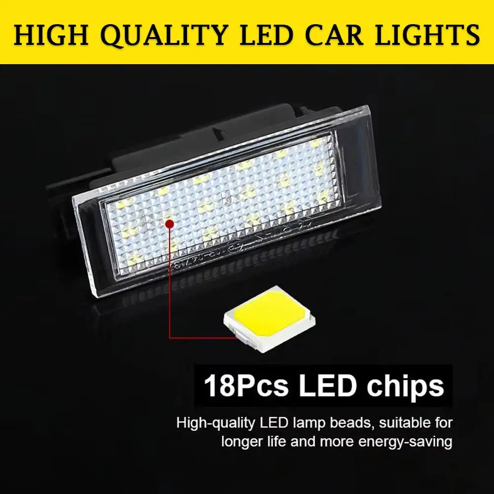 2 قطعة لرينو كادجار 2015 2016 2017 2018 2019 2020 كليو لاغونا سيارة Led أضواء الإشارة عدد لوحة ترخيص ضوء #4