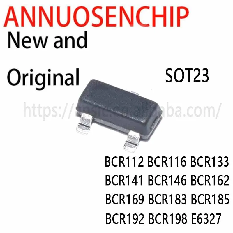 10PCS SOT-23 BCR112 BCR116 BCR133 BCR141 BCR146 BCR162 BCR169 BCR183 BCR185 BCR192 BCR198 E6327