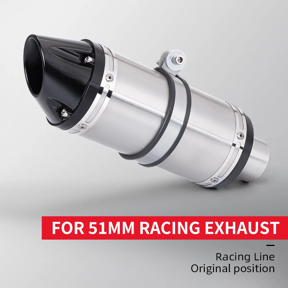 

High Performance C30 motorcycle silencer, long-short type exhaust pipe