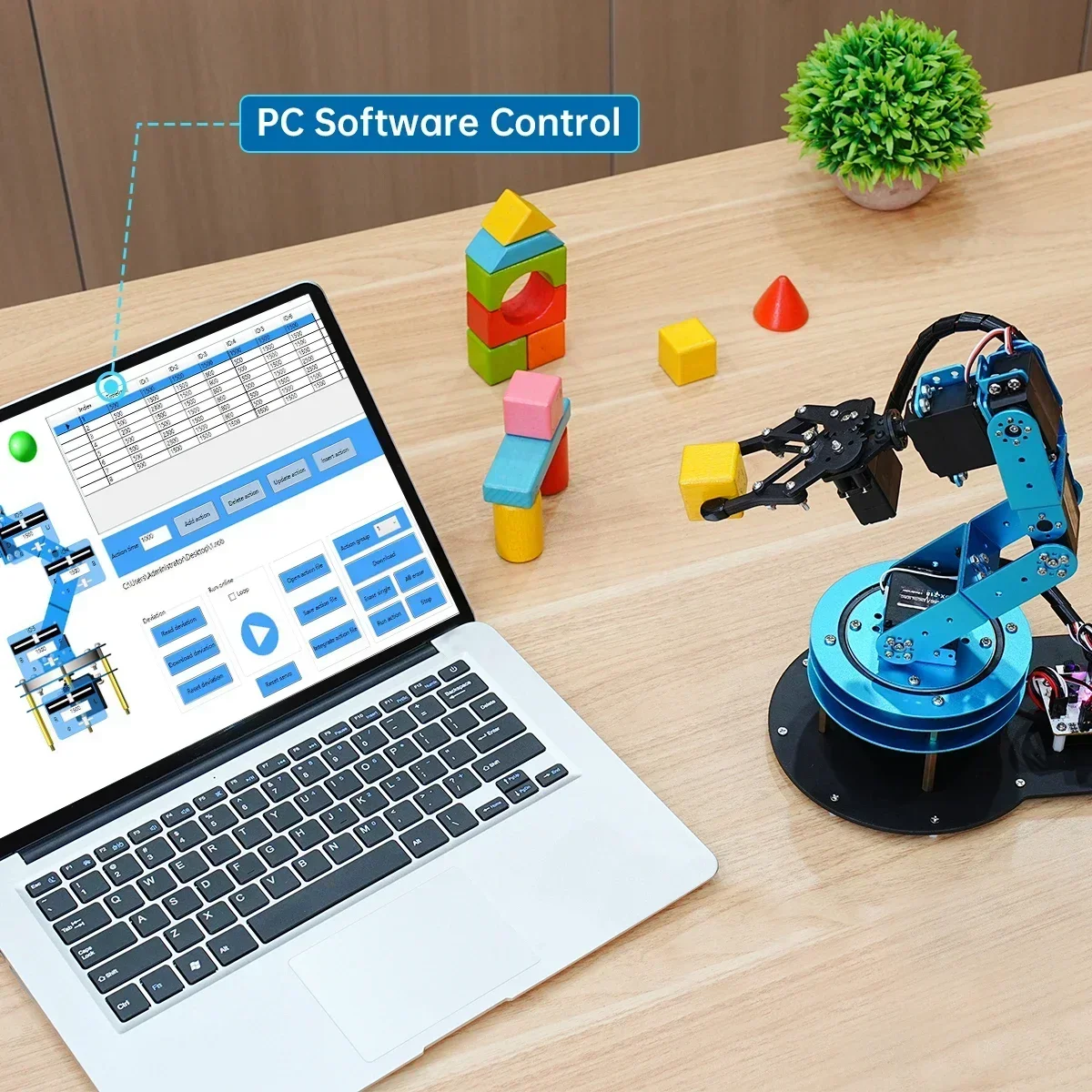 

New in stock Hiwonder LeArm 6DOF DIY App Control Small Desktop Robot Arm Kit Educational Programmable Robotic Kits for