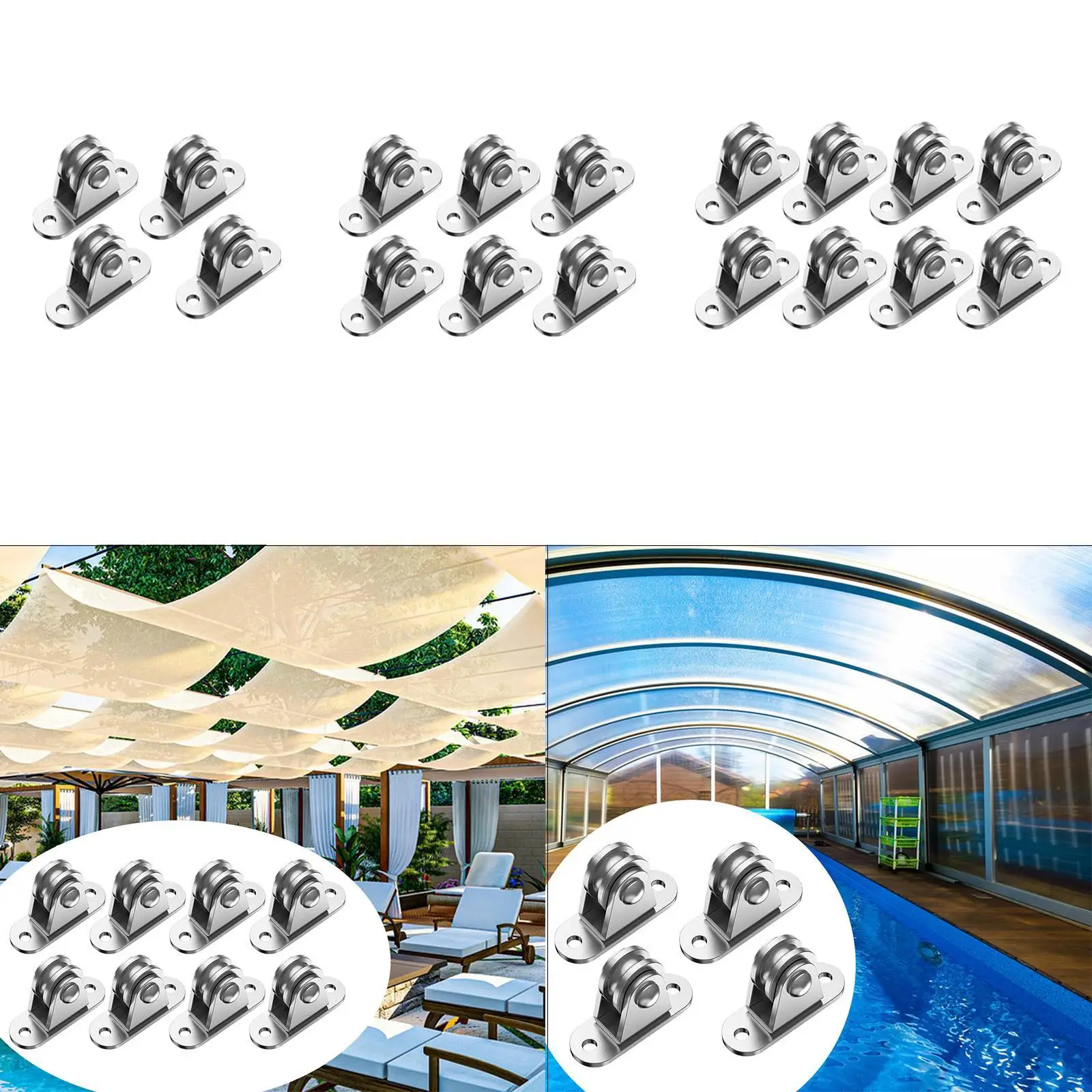 Pulley Block Fixed Pulley Multifunctional Stainless Steel Easy Installation
